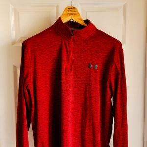Red Under Armour Quarter Zip